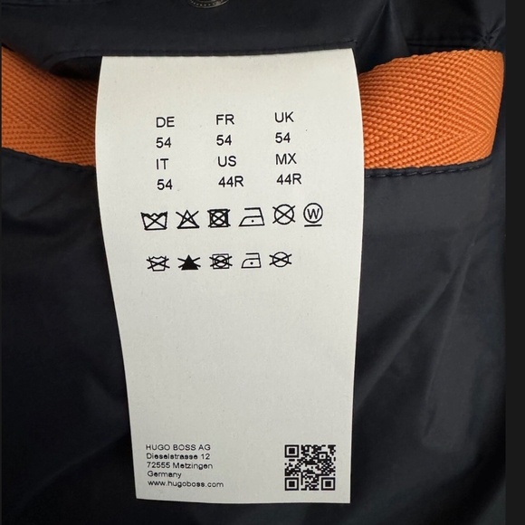 Hugo Boss Orange Oden Quilted Puffer Jacket Coat Dark Navy Blue Men 44R L - Picture 3 of 13